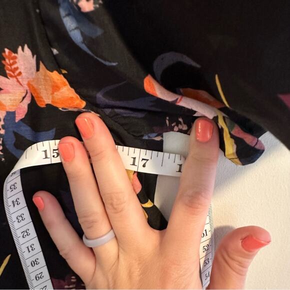 Anthropologie Corey Lynn Calter Black Silk Floral Organza Mini Dress Small - Picture 8 of 14